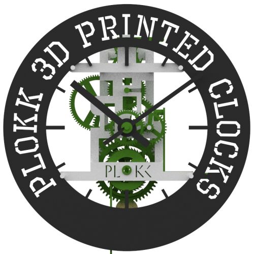 PLOKK 3D geprinte slingerklok met eigen tekst